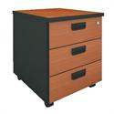 Drawers with wheels 3dr.grey cherry 40Χ48Χ56