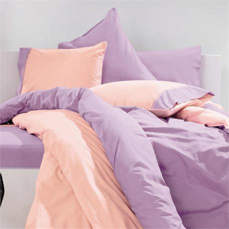 Duvet cover double 2 colored MINIMAL Cerise