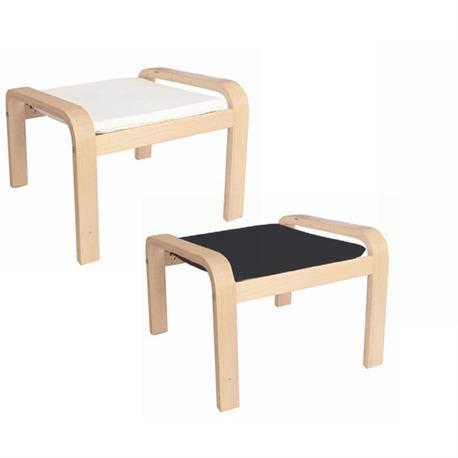 Υποπόδιο/σκαμπώ σημύδα ύφασμα  λευκό 