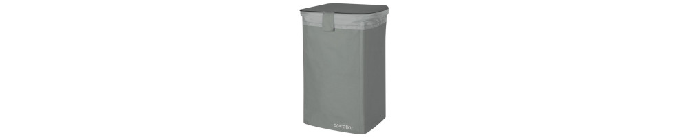 Medium laundry basket grey 50lt polyester 34X34X52 cm