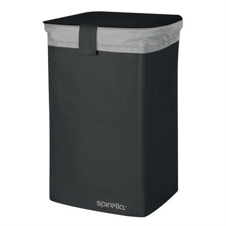 Καλάθι απλύτων μαυρο  50lt polyester 34X34X52 cm