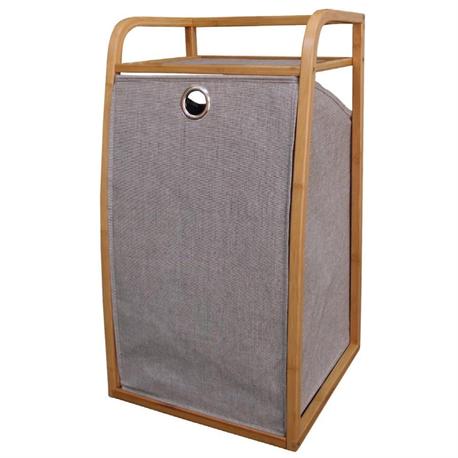 Laundry basket whit bamboo body  39Χ36,5Χ72 cm
