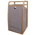 Laundry basket whit bamboo body  39Χ36,5Χ72 cm