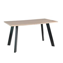 Τραπέζι steel βαφή μαύρη-ξύλο φυσικό 