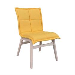 Chair white wash-fabric yelow