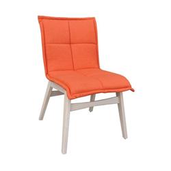 Καρέκλα white wash-ύφασμα πορτοκαλί 