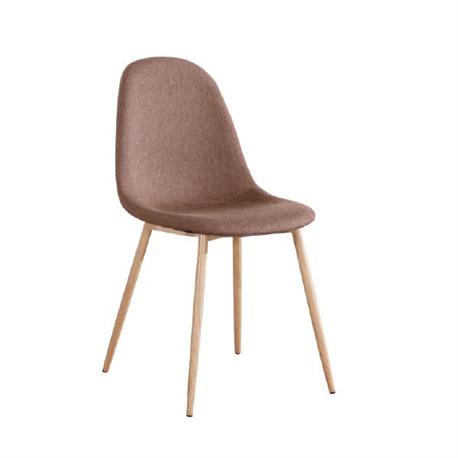 Chair steel paint natural-fabric brown