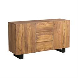 Buffet steel paint black-acacia natural