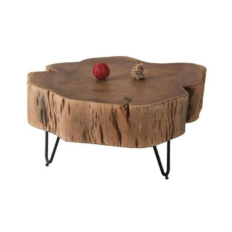 Coffee table steel black-acacia natural 