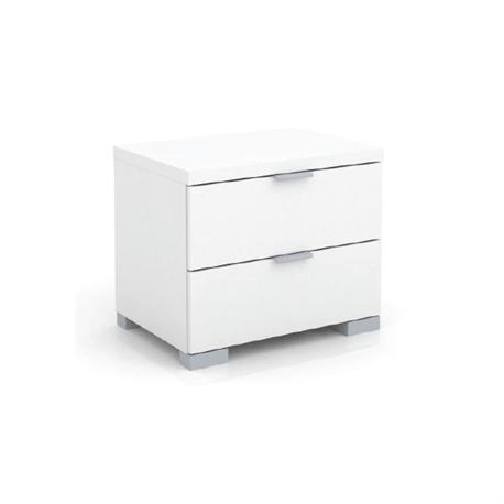 Bed side table white high gloss