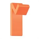 Small hanger orange ABS 2,5X7 cm