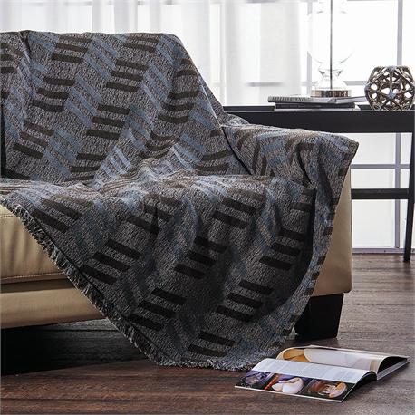 V19.69 Italia , 2seat Throw 180x250cm-PIANO - BLUE