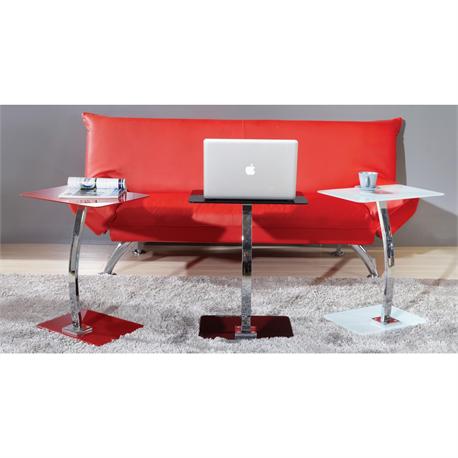Lap Top table - red glass