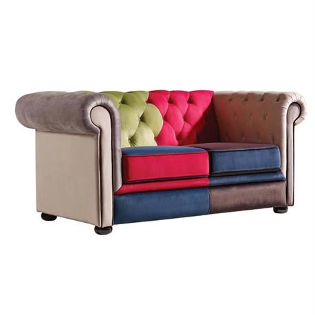 2-SEATER SOFA FABRIC PATCHWORK Velure