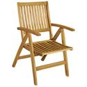 Folding armchair 5 positions Acacia Wood
