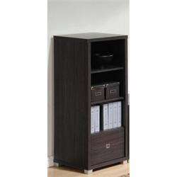 Shelving unit with 1 drawer zebrano