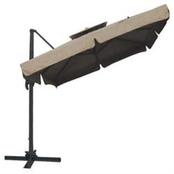 ΟΜΠΡΕΛΑ κρεμαστή ALU τετ. 3x3m Ανθρακί /  Ύφασμα Μπεζ 2