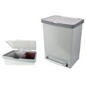 Χαρτοδοχείο ανακύκλωσης γκρί 17+8 lt