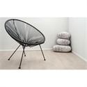 Armchair pl. rattan black