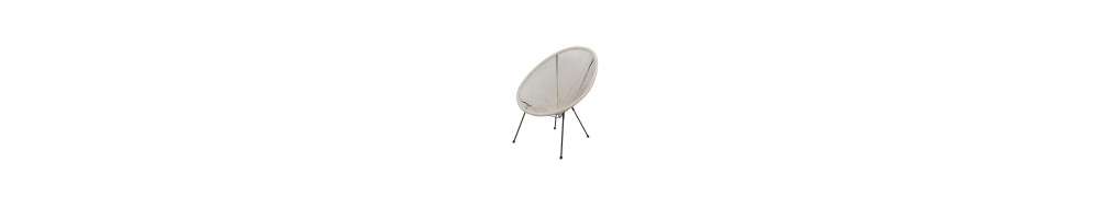 Armchair pl. rattan white