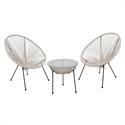 Armchair pl. rattan white