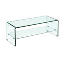 Coffee table glass with shelf