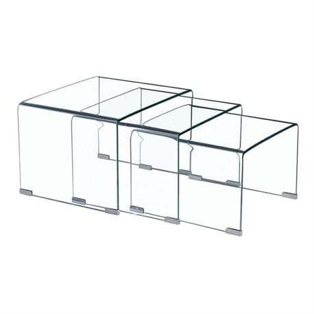 Set 3tables glass 10mm tempered 