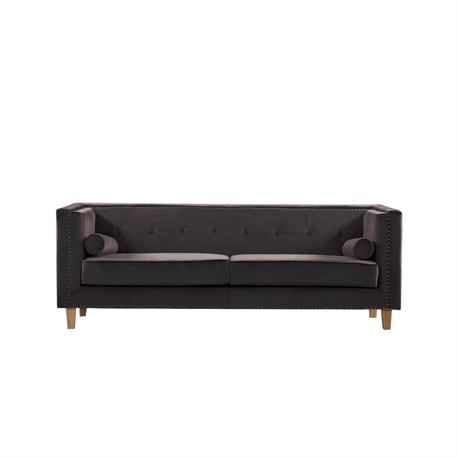 Sofa 3-S dark brown