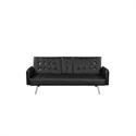 Sofa-bed black PU