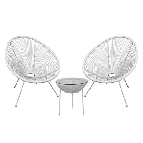 Σετ 3 τεμαχίων άσπρο