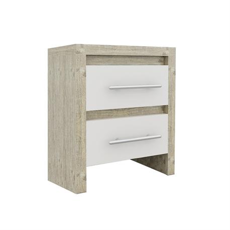 Κομοδίνο sonoma - άσπρο 47X39