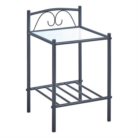 Bedside metal black 40X40