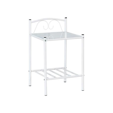 Bedside metal white 40X40