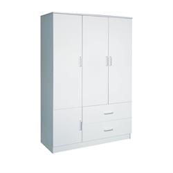WARDROBE 3-doors White 120x50x180