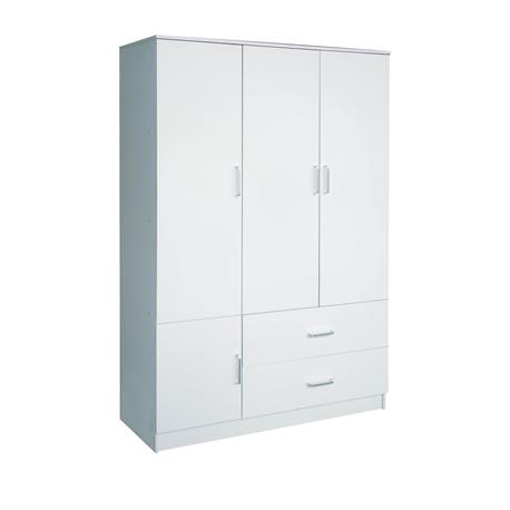 WARDROBE 3-doors White 120x50x180