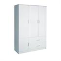 WARDROBE 3-doors White 120x50x180
