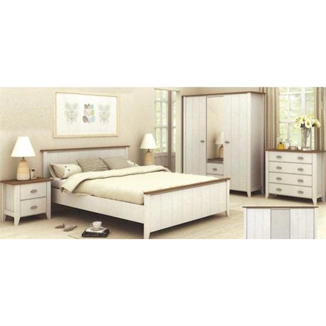 Έπιπλο TV άσπρο-καρυδί