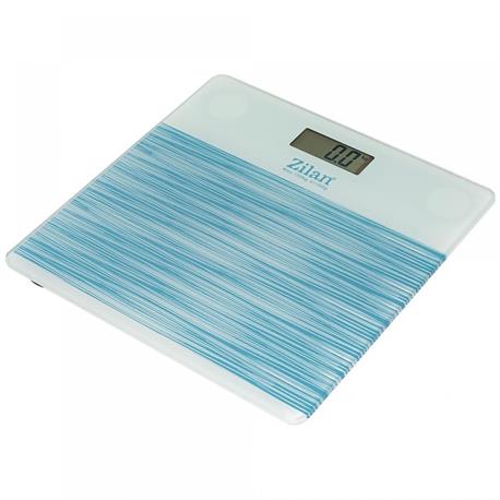 Digital Bathroom Glass Scale Blue