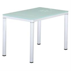 Table paint white-glass white 100x60 cm