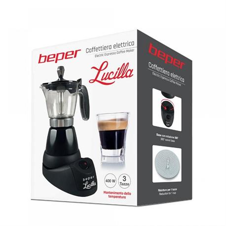 Electric espresso machine for 3 cups