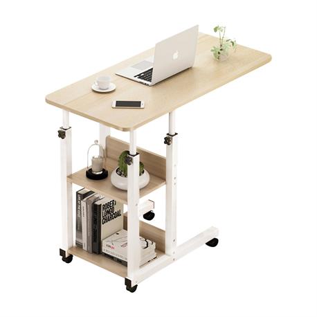 Side Table Steel Steel White / Maple