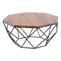 Coffee table Black / natural Φ82