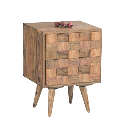 Bedside table acacia natural 40Χ35