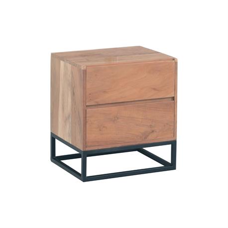 Bedside table acacia natural 50Χ40