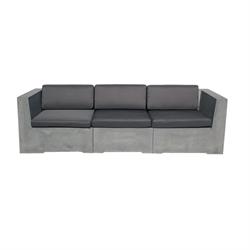Set 3-seat Sofa Cushions Grey