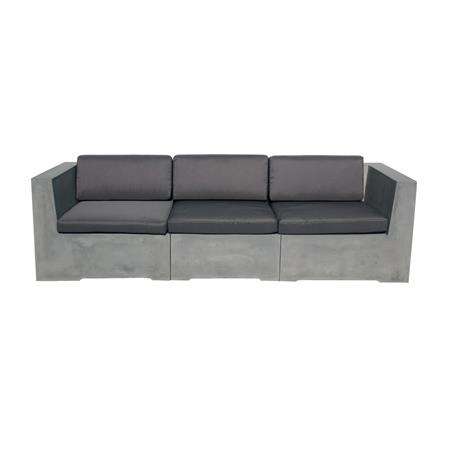 Set 3-seat Sofa Cushions Grey