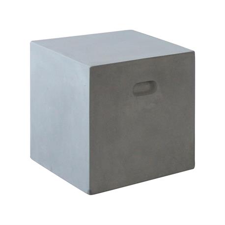 Cubic Stool 37x37cm Cement Grey