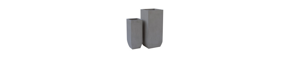 FLOWER POT-1 Set 2 pieces / Cement Grey