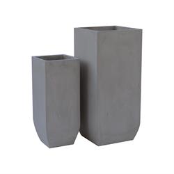 Γλάστρα (1) Set 2 τεμαχίων Cement Grey