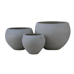 Γλάστρα (5) Set 3 τεμαχίων Cement Grey